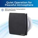 Venta 6 Inch Exhaust Fan  1.7 Sones, Quiet Wall Mount Bathroom Exhaust Fan  Powerful 141 CFM Airflow, Anti-Backflow, Energy-Efficient - For Kitchen, Garage, Office - Black