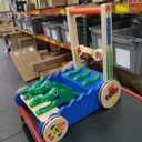 Melissa & Doug Deluxe Chomp and Clack Alligator Wooden Push Toy and Activity Walker