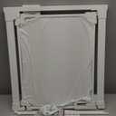 WAOWAO Clear Baby Gate for Stairs Modern Design Acrylic Auto Close Pet Gate, 29.52-47.24" Wide Safety Baby Gate for Doorways,White Clear Dog Gates Indoor, Hallways,Kitchen