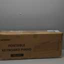 MOSEN 88-key digital piano keyboard with semi-weighted keys, double keyboard, LED display, 380 tones, 128 rhythms, 88 demo songs, Piano Lessons, keyboard stand and sustain pedal (MSP-45WR)-Brown