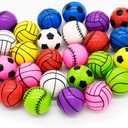 JOYIN 28 Packs Kids Valentine Day Sports Bouncy Ball with Prefilled Hearts and Valentine Cards for Kids Valentine Classroom Exchange, Kids Bouncy Balls for Class Exchange Game Prize