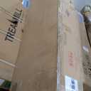 FAVSH Queen Size Upholstered Platform Bed with Trundle and 1 Sets of USB, Linen Fabric Full and Twin Double Bed w/LED Lights with APP for Bedroom,Dark Gray