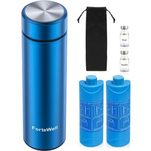 60H Insulin Cooler Travel Case TSA Approved (Blue) | Portable Medication Cooler for 2-3 Insulin Pens or Vials, Double-Layer Vacuum Insulated Diabetic Travel Case with Ice Packs