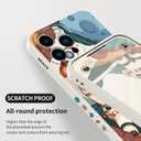 for iPhone 13 Pro Case Flower Butterfly Cute Astronaut Design Phone Cover Soft Microfiber Lining Slim Liquid Silicone Phone Case 13 Pro-Astronaut White