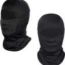 Achiou Ski Mask for Men Women, Balaclava Face Cover, Shiesty Mask UV Protector Lightweight for Motorcycle Snowboard (Black)