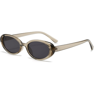 Retro Oval Sunglasses for Women Men Fashion Small Oval Sunglasses 90s Vintage Shades