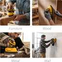 Brushless Cordless Detail Sander Compatible with Dewalt 20V MAX Battery (TOOL ONLY), Lightweight Corner Sander with Dust Box & 10 Sandpapers, 12,000 OPM Compact Power Tool for Wood, Metal & DIY
