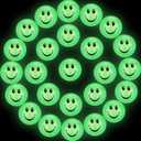 Kasyat 24 Pcs Glow in The Dark Smile Face Bouncing Balls, Mini High Bounce Bouncy Balls for Teens, Glowing Halloween Birthday Party Favors Goodie Bag Fillers for Boys and Girls 6 Years Old +