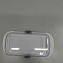 KITCHENDAO Large One-handed Butter Dish with Lid for Countertop, Airtight Butter Holder with One Press to Open/Close Secure Latching Buckle for East Coast/West Coast/European/Kerrygold Butter(White)