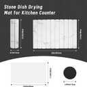 Large Stone Dish Drying Mat for Kitchen Counter & Sink,Stone Drying Mat 23x15.3 Inch,Collapsible Quick-Dry Diatomaceous Earth Pad,Eco-Friendly Absorbent Mat for Dishes Cups Bottles (White-patterned)