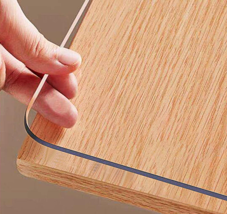 Clear Table Protector size: 40" x 92", Plastic Table Cover, Waterproof PVC Clear Table Cover Protector, Desk Protector Mat, Writing Desk Pad for Desktop, Coffee & Dining Room Table