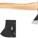 Camping Axe, 15inch Outdoor Hatchet Chopping Axe for Wood Splitting and Kindling, Camping Outdoor Hatchet Gardening Hand Tools with Sheath(Black)