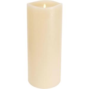 Luminara Grand Pillar Flameless LED Candle, Ivory 6.25" x 15", Battery Operated Real Wax w/Timer, Moving Flame, Realistic Unscented Home Decor Safe