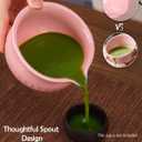 Pink Matcha Whisk Set, 8 Pcs Ceramic Matchas Set Includes Bowl, Whisk and Holder, Scoops, Bamboo Scoop, Scoop Rest, Sifter and Tea Towel, Kit for Matcha-Lovers