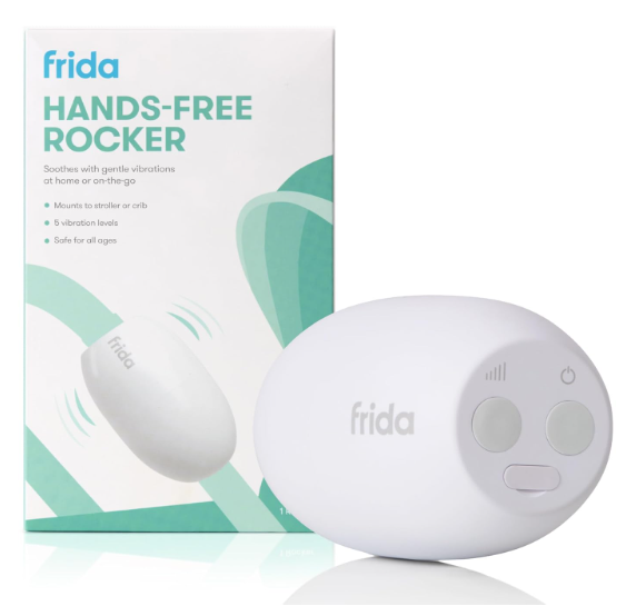 Frida Baby HandsFree Stroller Device with 5 Vibration Levels, Universal Stroller Accessories, Rechargeable Portable Vibration for Cribs & Strollers, WaterResistant Baby Soother
