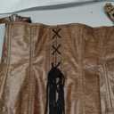 Top Drawer Steel Boned Distressed Faux Leather Underbust Corset Top 6XL