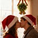 Tioncy Christmas Mistletoe Decor Artificial Kissing Balls Ornaments with Velvet Bows Berries Hanging Bells 5 Inches Hanging Mistletoe Decoration for Xmas Tree Holiday House Doorway Ceiling Light Decor