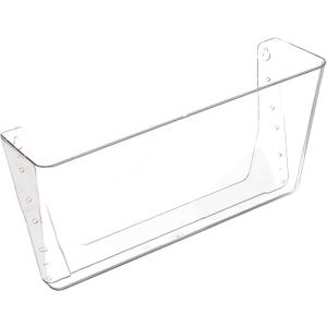 Deflecto Wall Pocket, 1 Compartment, 13 x 4 x 7", Clear