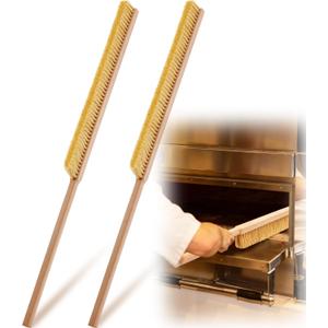 Maxdot 2 Pcs 51 Inch Giant Oven Brush Pizza Stone Brush with Long Handle for BBQ Grill Cleaning, Outdoor Oven Accessories
