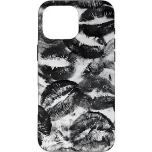Kisses marks lipstick black for women girls for rock lover Case for iPhone 16 Pro Max