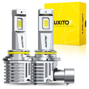 AUXITO 9006/HB4 Bulbs, 30000LM Brightness 6500K White, 1:1 Mini Size, Non-Polarity Plug and Play, HB4 Halogen Fog Lamp Replacement, Canbus Ready, Pack of 2