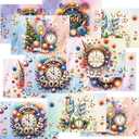 Fancy Land 2026 Happy New Year Cards with Envelopes Watercolor Holiday Greeting Cards for New Year Party Supplies Christmas Favors 12Pcs