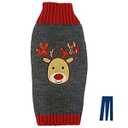 Mikayoo Pet Sweater, Christmas Holiday Xmas, Elk Series, Reindeer Series, Reindeer Head(S)