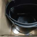 Glad Small Trash Can, 1.2 Gallon | Round Stainless Steel Garbage Bin with Soft Close Lid & Step Foot Pedal | Black Metal Waste Basket with Removable Inner Bucket, Matte Black