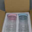 4-Pack 20oz Glass Jars with Lids, Mason Jars, BPA free Wide Mouth Glass Jars with Lids, Food Storage Containers for Snacks, Yogurt, Salad, Fridge, Meal PrepMixed color