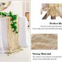 2 Pack 10 Ft Cheesecloth Table Runner Beige Gauze Long Table Runners Boho Gauze Cheese Cloth Table Runner Rustic Sheer Runner for Wedding Party Table Decor ( 35 x 120 Inch )
