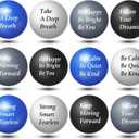 Aoriher 36 Pcs Motivational Stress Balls Colorful Stress Balls Bulk Quotes Inspirational Funny Foam Toys Hand Exercise Gifts for Office Small Toys for Motivating Supply(Elegant Color)