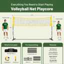 Volleyball Net for Backyard – 12ft Outdoor Volleyball Net with Fibreglass Poles, Alloy Base & Carry Bag | Portable Volleyball Net Set with Ball & Pump | Adjustable Height for Men & Women