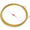 50FT Fish Tape Wire Puller Through Wall Wire Threader OD 7mm, Fish Cable Fastener with Steel Rope Puller Borescope Helper Through Wall