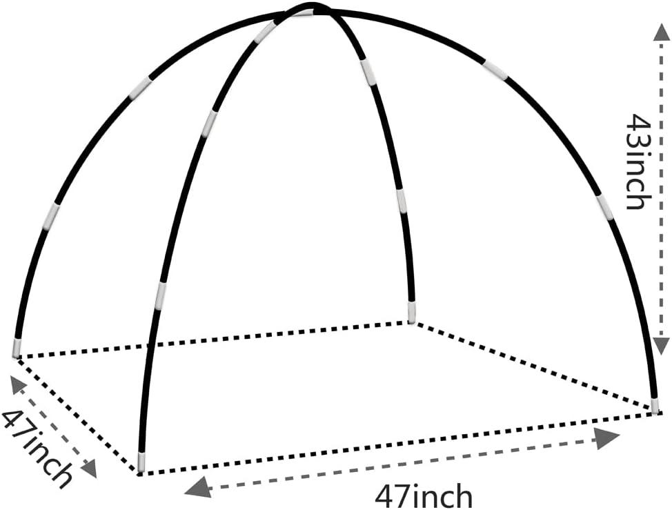 Kids Tent Replacement Poles - Fiberglass Poles for Indoor & Outdoor Play Tents, Suitable for Boys and Girls Tent, Length 112in (S)