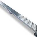 Neodrain 48-Inch Linear Shower Drain with Removable Quadrato Pattern Grate,Brushed 304 Stainless Steel Rectangle Shower Floor Drainr, Linear Drain with Leveling Feet,Hair Strainer