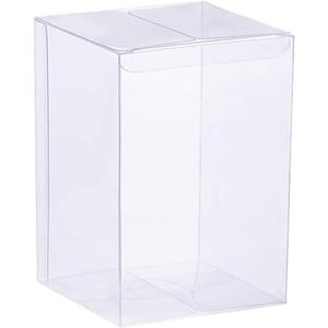 Plastic Retail Boxes 14x8x5inch Gift Box with Protecting Film for Candy, Cookies, Christmas, Wedding, Party Wrapping Clear Pack of 3