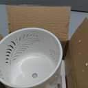 Orchid Pots with Holes, 5+6 Inch Orchid Pot, Ceramic Plant Pots for Plants Lovers, Enhance Good Ventilation and Drainage, Indoor/Outdoor Orchid Pots for Repotting, Set of 2 (White)