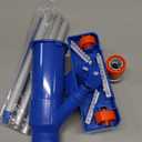 Pool Vacuum Cleaner for Above Ground Pool, Jet Underwater Cleaner with 3 Scrub Brushes & Nylon Mesh Net, Portable Pool Vacuum for Spa Fountain Pond Hot Tub Includes 47" Telescopic Pole, Dark Blue