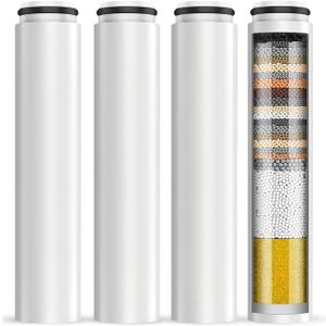 4 Pack Replacement Filter Compatible with Cobbe Handheld Shower Head, Filter Cartridge for Water Softening, Removes Chlorine, Fluoride and Heavy metals to Improve Skin & Hair