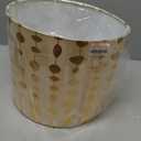 Aspen Creative 31097 Transitional Drum (Cylinder) Shaped Spider Construction Lamp Shade in Beige & Gold Printed, 12" Wide (12" x 12" x 10")