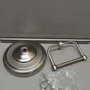 Toilet Paper Holder Stand, Brushed Nickel Toilet Paper Holder Free Standing,Post Pivoting Design & Stable Weighted Base SUS304 Stainless Steel for Bathroom