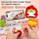 Agantree art Crochet Kit for Beginners Kids Teens Adults Rainbow Crochet Kits with Step-by-Step Video Tutorials, DIY Custom Gifts Birthday Birthday Craft for Girls Friends Women Men (40%+ Yarn)