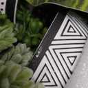 Winlyn 3 Pcs Small Potted Plants Artificial Succulents Hanging Plants and Faux Tropical Snake Plant in Black Geometric Pots for Modern Home Kitchen Windowsill Table Shelf Indoor Outdoor Greenery Decor