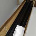 A - Frame Wooden Display Easel - Adjustable Lyre Beechwood Studio Easel Stand Holding Canvas Up to 90", Inclinable Artist Floor Painting Easel for Artwork Painting, Black, 25 Inches X 25 Inches X 61 Inches