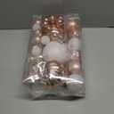 Christmas Ball Ornaments for Xmas Decorations,50 pcs Christmas Extra Large Tree Shatterproof Ornaments-Rose Gold, 35 Small Balls (1.57", 40mm), 12 Medium balls (2.36", 60mm), and 3 Large balls (4.7", 120mm) (Combo of 5 Style in 3 Sizes)