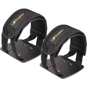 Toe Clips Straps for Peloton Bike Adjustable Metal Pedal Adapters with Regular Sneakers Using Clips On Toe Cages Indoor Cycling Exercise Fitness Bikes