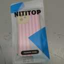 NITITOP Compatible for iPhone 12 Case Cute Stripe - Pink