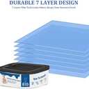 4 Pack Jumbo Square Bags Refill Compatible with Diaper Genie Compact | Compatible with Select Pails, Max Order Control, Holds Up to 810 Newborn Diapers, Disposal Bag Refills with Continuous Film
