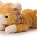 12 Inch Cute Cat Plush Toys Kitten Stuffed Plush Toys Animal Kitten Doll (Orange)