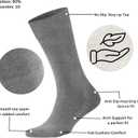 KNETLI Women's Dress Socks, Crew Socks, Super Soft, Grey Size 6-9, 6 Pair Pack (Gray)